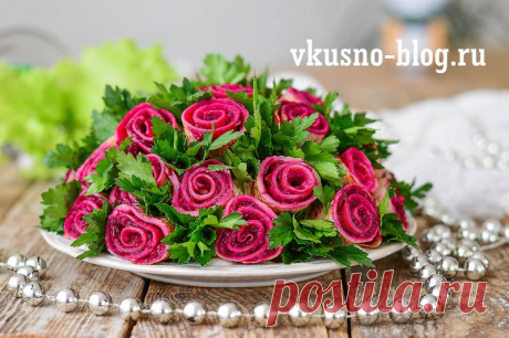 Салат букет роз