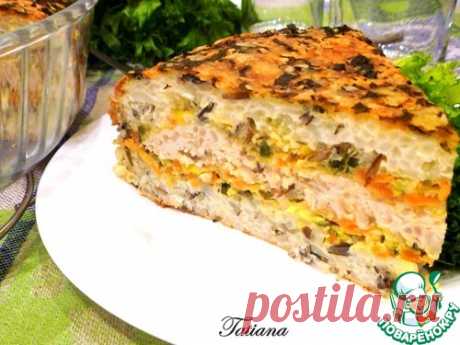 Рисовая запеканка с курицей и овощами - кулинарный рецепт