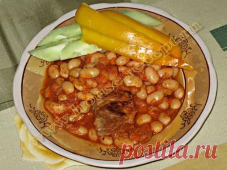 Тушеная фасоль в томатном соусе с мясом. | Ваши любимые рецепты