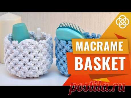 DIY Macrame Basket | Macrame DIY | Macrame Basket Tutorial - YouTube