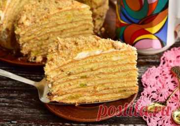 ​Медовик с фруктами Новый вкус привычного десерта!Ингредиенты:
Яйца &mdash; 2 шт.&nbsp;Масло сливочное &mdash; 90 г
Сахар &mdash; 2 стак.&nbsp;Сметана &mdash; 400 г&nbsp;Мед &mdash; 40 г&nbsp;Банан &mdash; 1 шт.&nbsp;Киви &mdash; 1 шт.&nbsp;Разрыхлитель &mdash; 1 ст. л.&nbsp;Мука &mdash; 350–400...