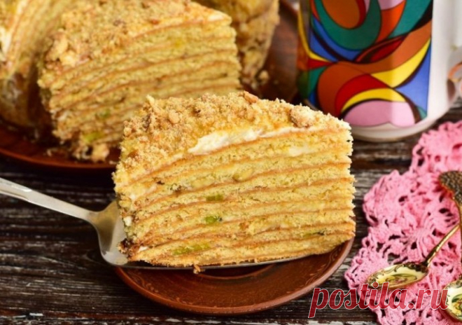 ​Медовик с фруктами Новый вкус привычного десерта!Ингредиенты:
Яйца — 2 шт. Масло сливочное — 90 г
Сахар — 2 стак. Сметана — 400 г Мед — 40 г Банан — 1 шт. Киви — 1 шт. Разрыхлитель — 1 ст. л. Мука — 350–400...