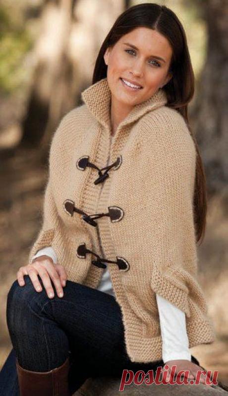 Пошаговая инструкция как связать накидку — свитер-пончо