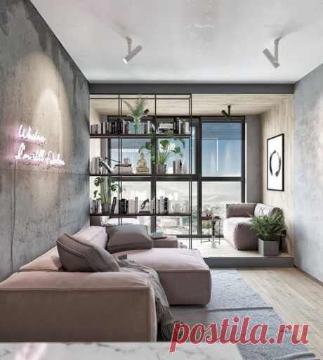 Двухкомнатная квартира, 54 м2 Дизайн: Design Interior Studio Смотреть полностью: