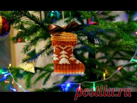 DIY. Новогодний декор. Гирлянда - Санта Клаус на оленях. Венок. Ёлочные игрушки своими руками
