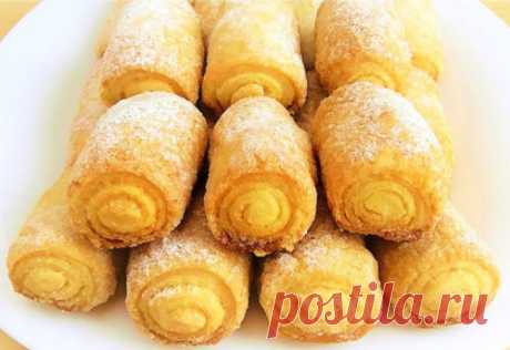 Рецепт изумительных сахарных трубочек. Хрустящие и вкусные!