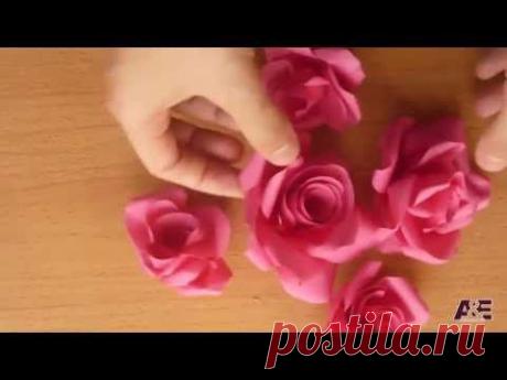 Super Easy Way to Make A ' Real Rose ' From Paper Tutorial - YouTube