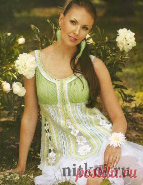 Летний топ крючком и спицами » Ниткой - вязаные вещи для вашего дома, вязание крючком, вязание спицами, схемы вязания