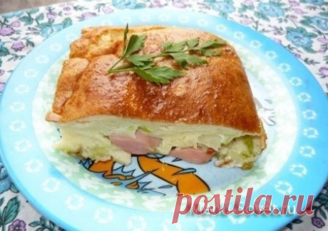 Вкусный домашний пирог с капустой и сосисками » Кулинарные рецепты вкусной домашней кухни