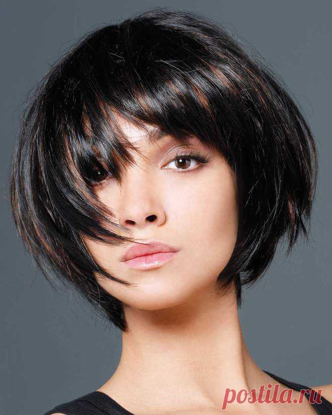 Рваный боб на средние волосы три