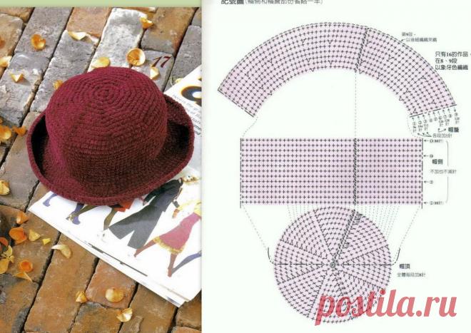 Шляпка с цельновязным бантом