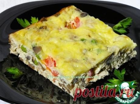 Фриттата с курицей и грибами – кулинарный рецепт