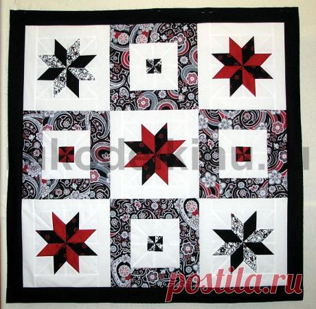 Узор "Звезда" и "Вертушка" для квилтинга. Мастер-класс. Часть 1.