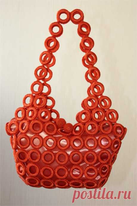 Изящный чехол для старой сумки » Вязание, вязание спицами, вязание крючком, Схемы вязания, вышивание, макраме, бисероплетение - все это на нашем сайте