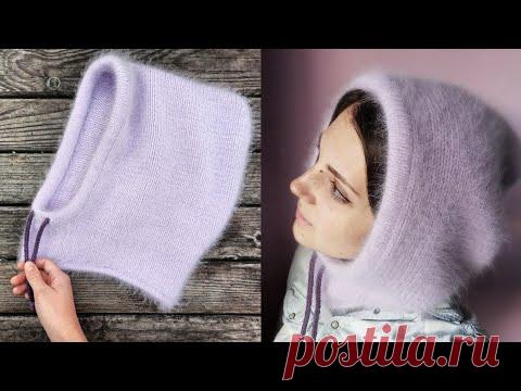 Капор из пуха норки спицами. Подробный мастер класс по вязанию капюшона из пряжи пух норки спицами.