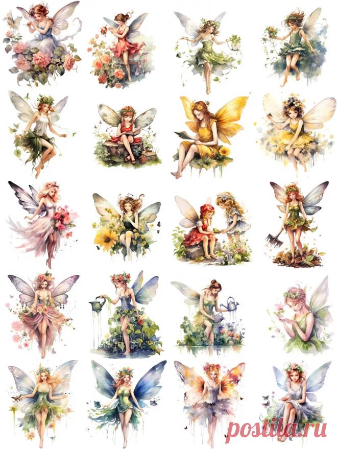 20 шт./упаковка, декоративные наклейки в виде розовых цветов | AliExpress