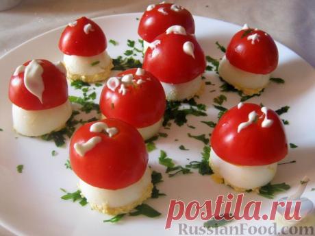 Рецепт: Яйца-грибочки на RussianFood.com