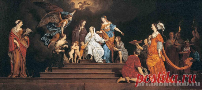 Аллегория. Невинность между Добродетелями и Пороками - Вельде, Адриан ван де, картина в высоком разрешении