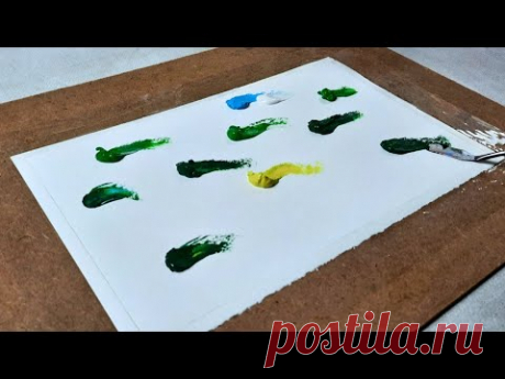 Easy Palette Knife Acrylic Painting for Beginners | Step by Step Landscape