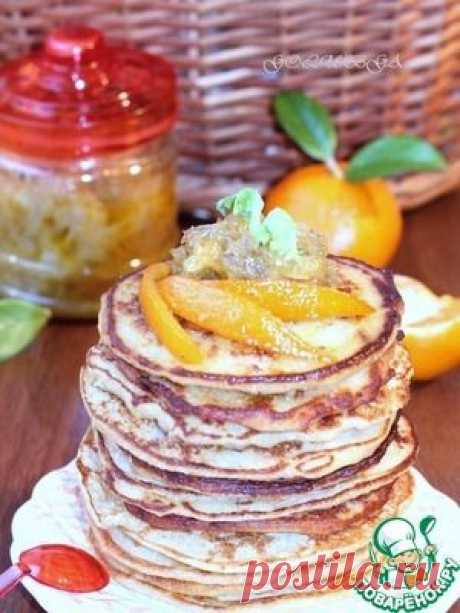 Гороховые блины с луковым конфитюром - кулинарный рецепт