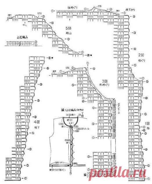 Актуальные модели от японских дизайнеров со схемами - настоящее искусство вязания крючком! | Вязалки Веселого Хомяка | Дзен