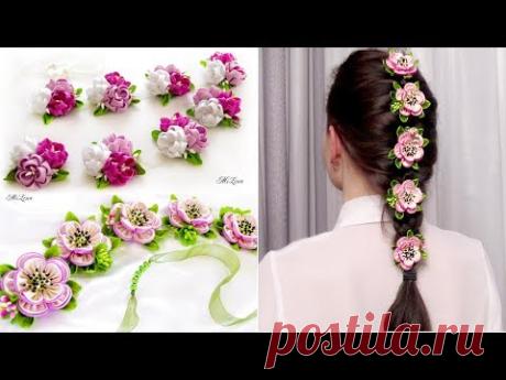 (4837) КАК ВПЛЕСТИ ЛЕТУ В КОСУ, МК / Hairstyle with Ribbon Braids - YouTube