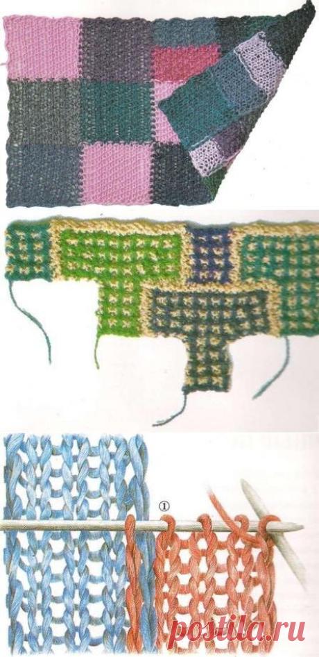 Новое вязание спицами в технике &quot;пэчворк&quot;. Его принципы и основные приемы. | ВЯЗАНИЕ спицами и крючком.