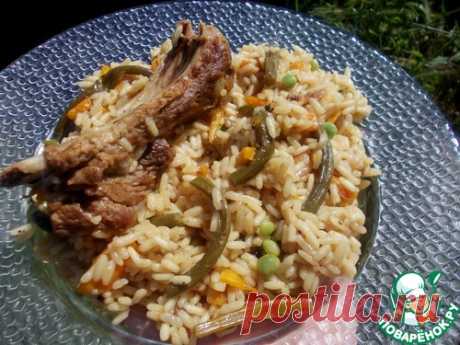 Плов с чесночными стрелками - кулинарный рецепт