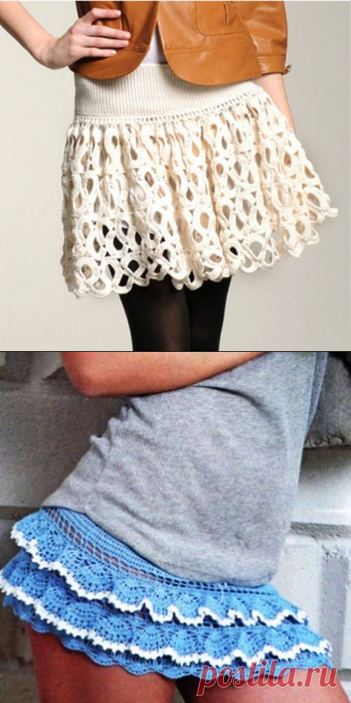 Короткие юбки с оборками для лета и пляжа крючком – 6 схем вязания с описанием и видео МК