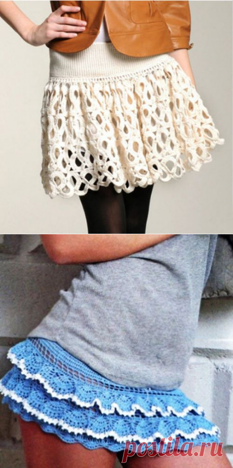 Короткие юбки с оборками для лета и пляжа крючком – 6 схем вязания с описанием и видео МК