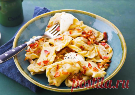 Вареники с картошкой и беконом
