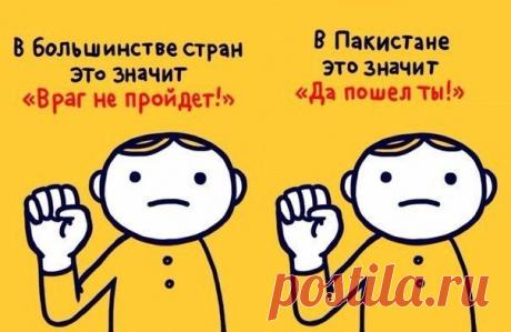 Значение жестов в разных странах.
