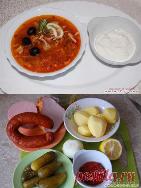 изумительно вкусная СОЛЯНКА с КОЛБАСОЙ .
