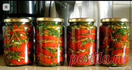 Перец болгарский с чесноком на зиму