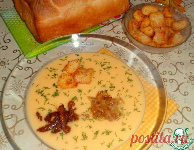Луково-сырный суп-пюре с беконом – кулинарный рецепт