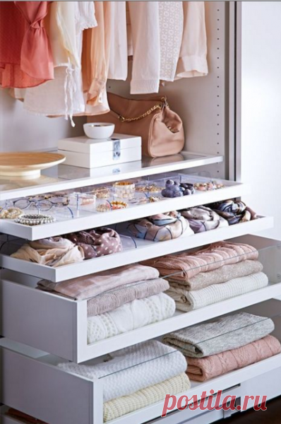 22 ОФИГЕННЫХ ПРИМЕРА, КАК СКЛАДЫВАТЬ ВЕЩИ В ШКАФУ — Жизненно