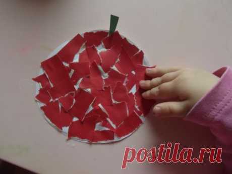 Аппликация &quot; Яблоко &quot;. - Поделки с детьми | Деткиподелки