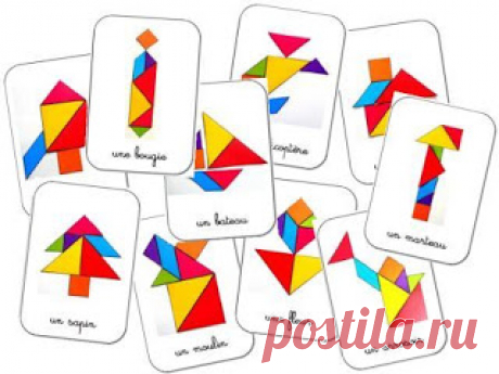 ГОЛОВОЛОМКА "ТАНГРАМ" +СХЕМЫ