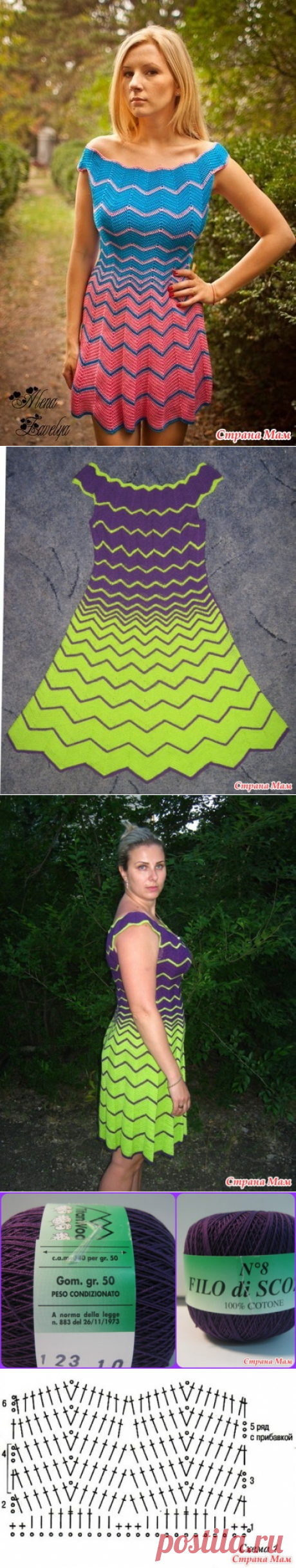 *Платье а-ля Миссони (рисунок &quot;Зиг-Заг&quot;)