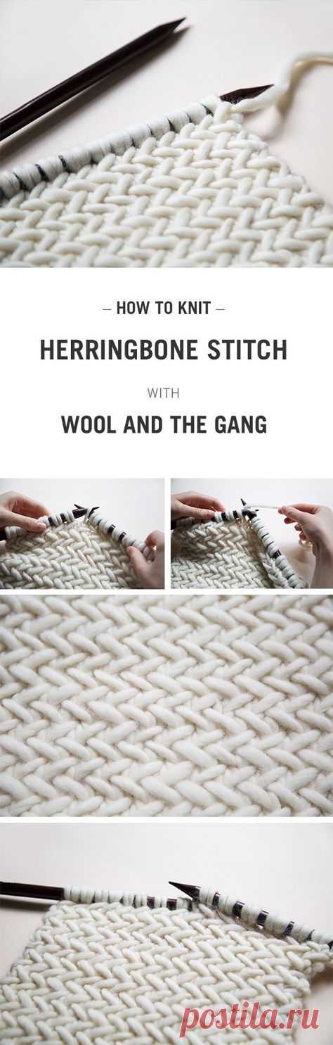 A free tutorial on how to knit the herringbone stitch. Video included.