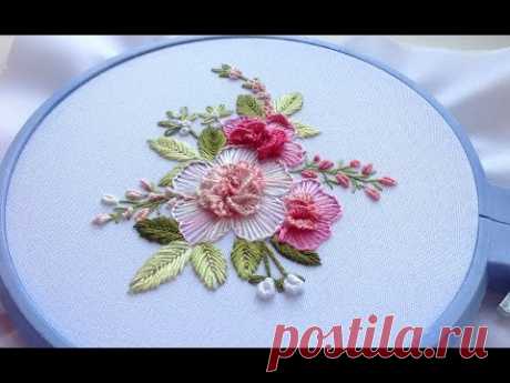 ВЫШИВКА: ЦВЕТОЧНЫЕ ШВЫ\ EMBROIDERY: Flower stitch