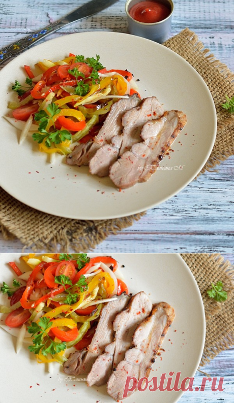 Индейка-гриль с салатом | Кулинарный блог Татьяны М.