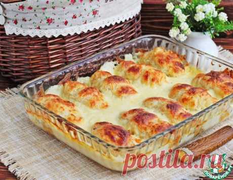 Рогалики с рисом и курицей в заливке – кулинарный рецепт