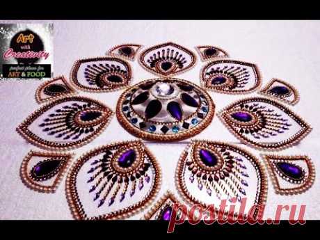 How to make a Kundan Rangoli | Art with Creativity