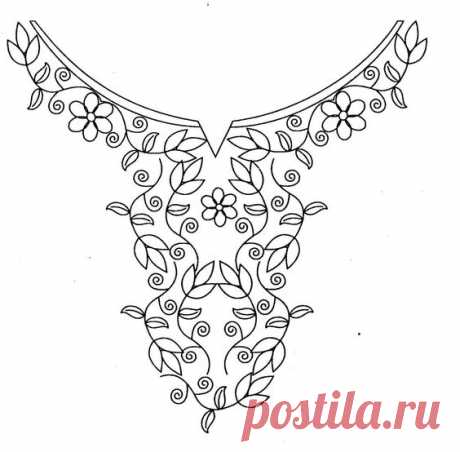 Узоры для вышивки горловины (Шитье и крой) | Журнал Вдохновение Рукодельницы