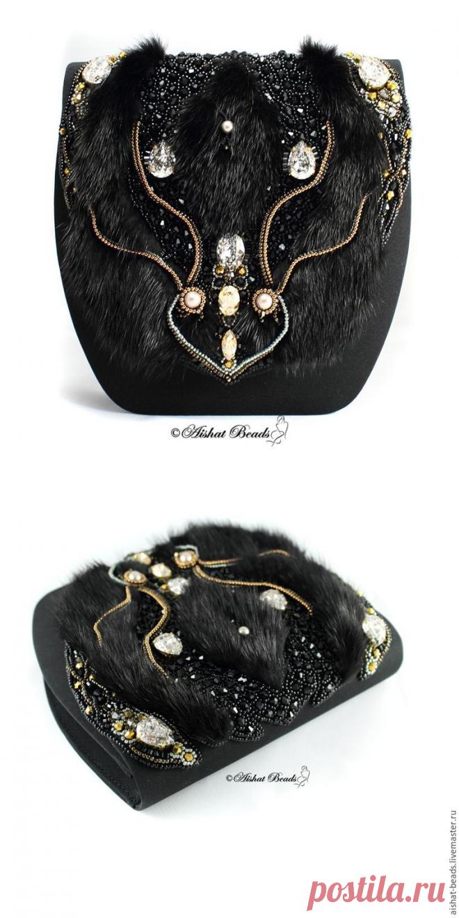 Мастер-класс: клатч «Ночные тайны морских глубин» с вышивкой бисером - Ярмарка Мастеров - ручная работа, handmade