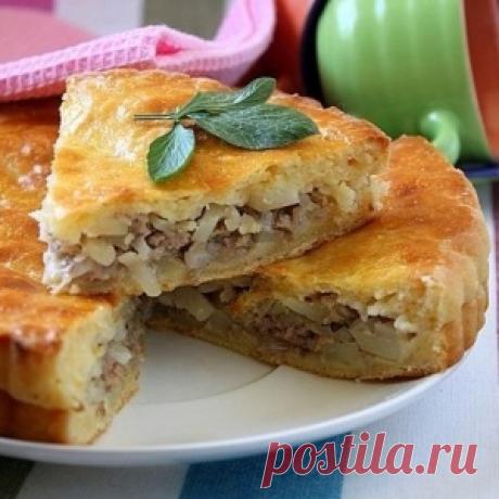 Пирог с мясом и картофелем