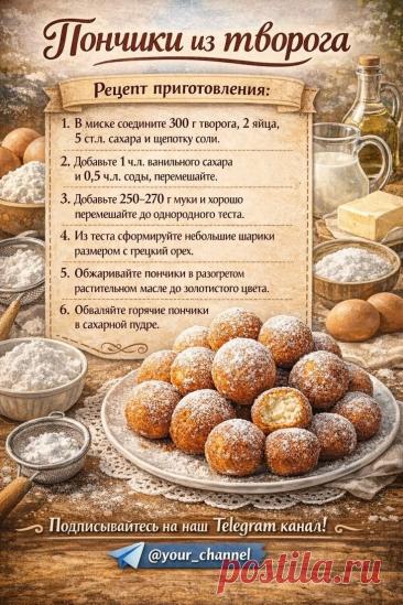 Пончики из творога