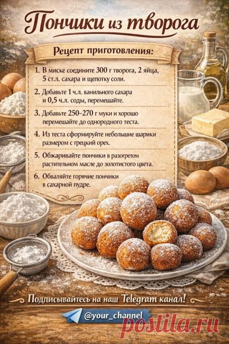Пончики из творога
