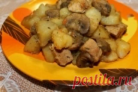 Жаркое с шампиньонами - пошаговый рецепт с фото на Повар.ру
